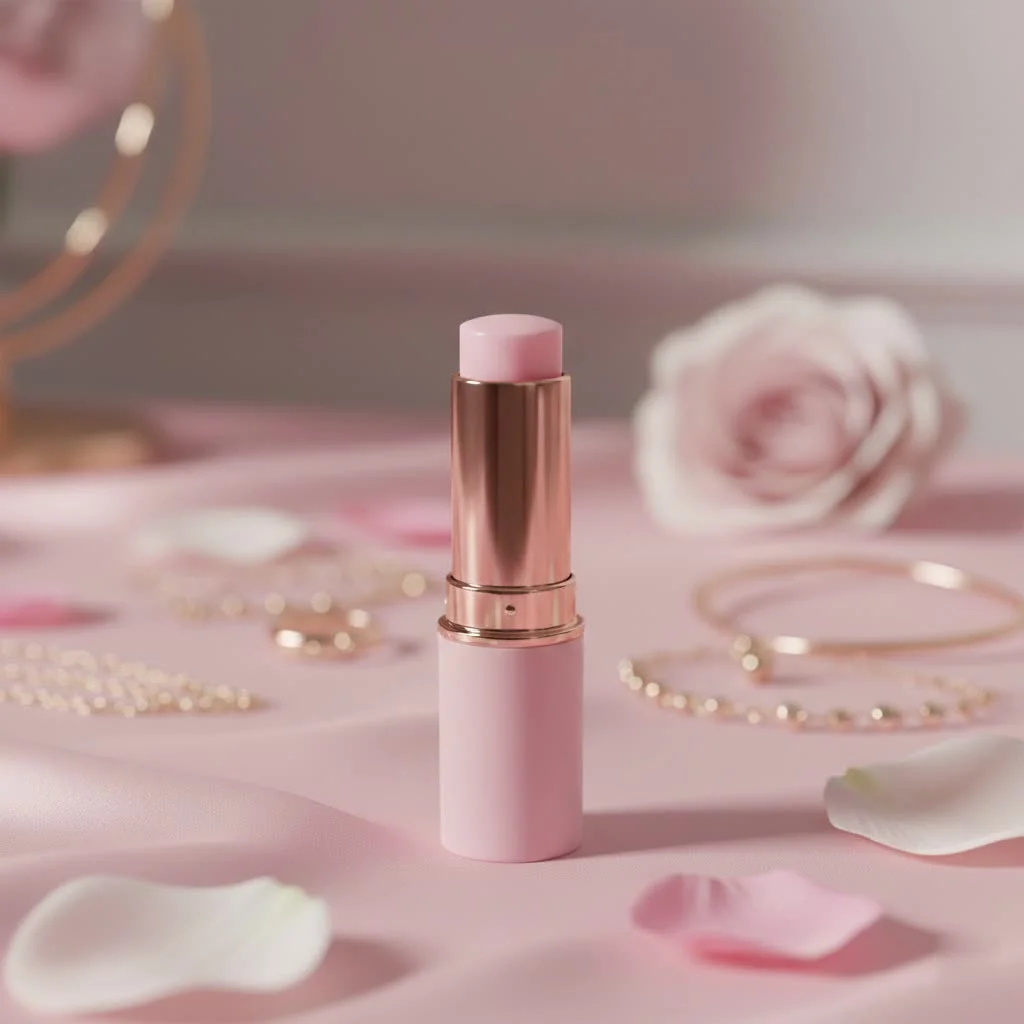Pink lip balm for hydration and subtle hue